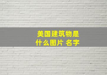 美国建筑物是什么图片 名字